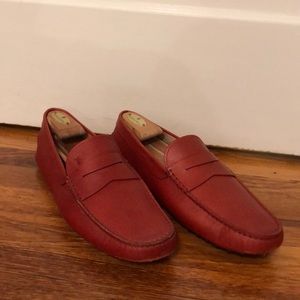 Tod's Red Penny Driving Loafer